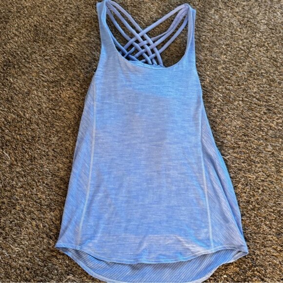 Lululemon Free To Be Wild Tank Top Size 4 Periwinkle - Picture 3 of 7